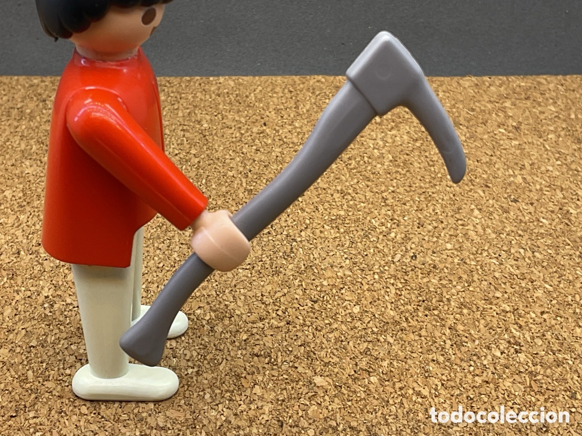 Playmobil: ACCESORIO PLAYMOBIL. HACHA PICO O KAPHAAK DE COLOR GRIS. REF JARDINERIA, GRANJA, HERRAMIENTAS, ETC