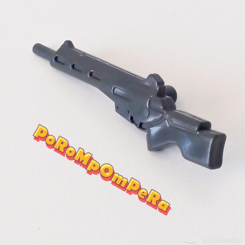 Playmobil: PLAYMOBIL ametralladora gris oscuro fusil asalto polic&iacute;a operaciones especiales metralleta i8