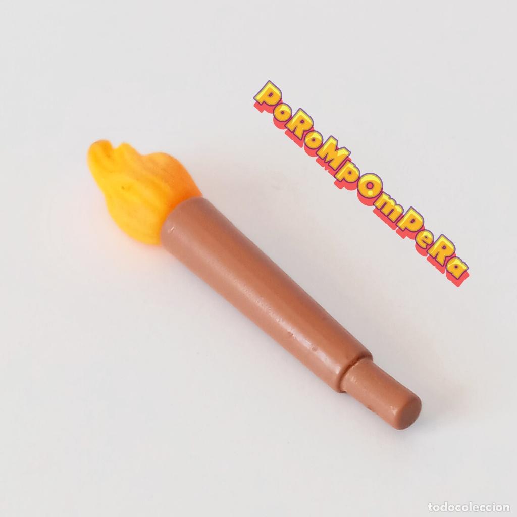 Playmobil: PLAYMOBIL antorcha r&iacute;gida marr&oacute;n castillo medieval bel&eacute;n fuerte oeste campamento vikingo romano i8