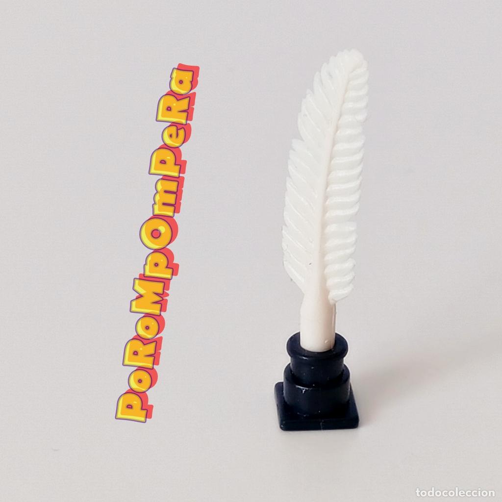 Playmobil: PLAYMOBIL tintero negro con pluma de goma 3974 4398 4891 6000 escritor m&uacute;sico escriba medieval i8