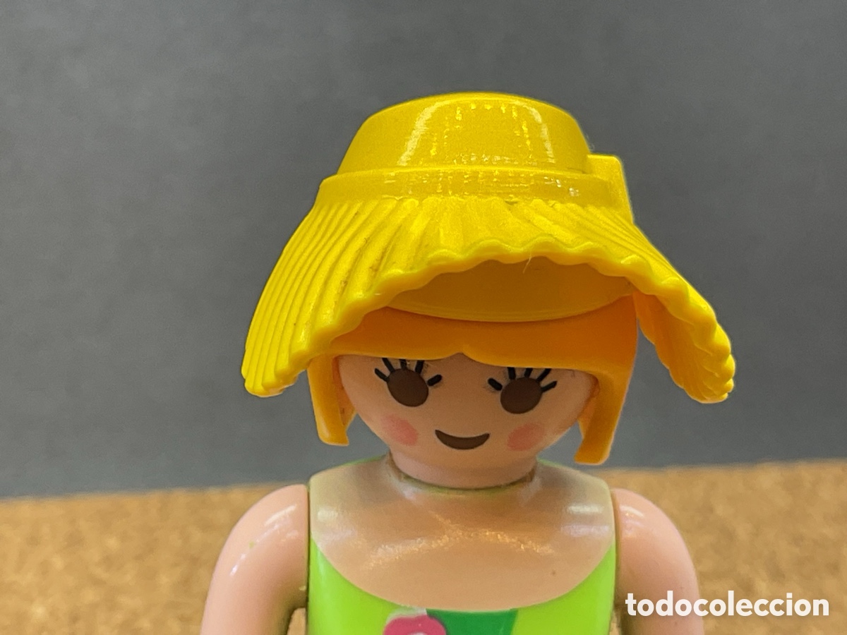 Playmobil: ACCESORIOS PLAYMOBIL. DIFICIL SOMBRERO AMARILLO TIPO PAMELA. REF OESTE.