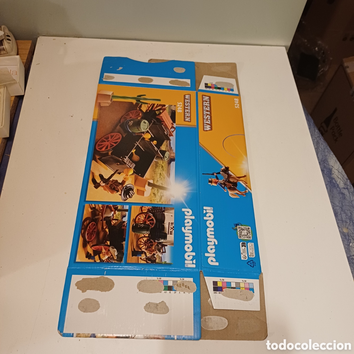 Playmobil: Pieza playmobil caja vacia con manual oeste western ref. 5248 bandidos carromato