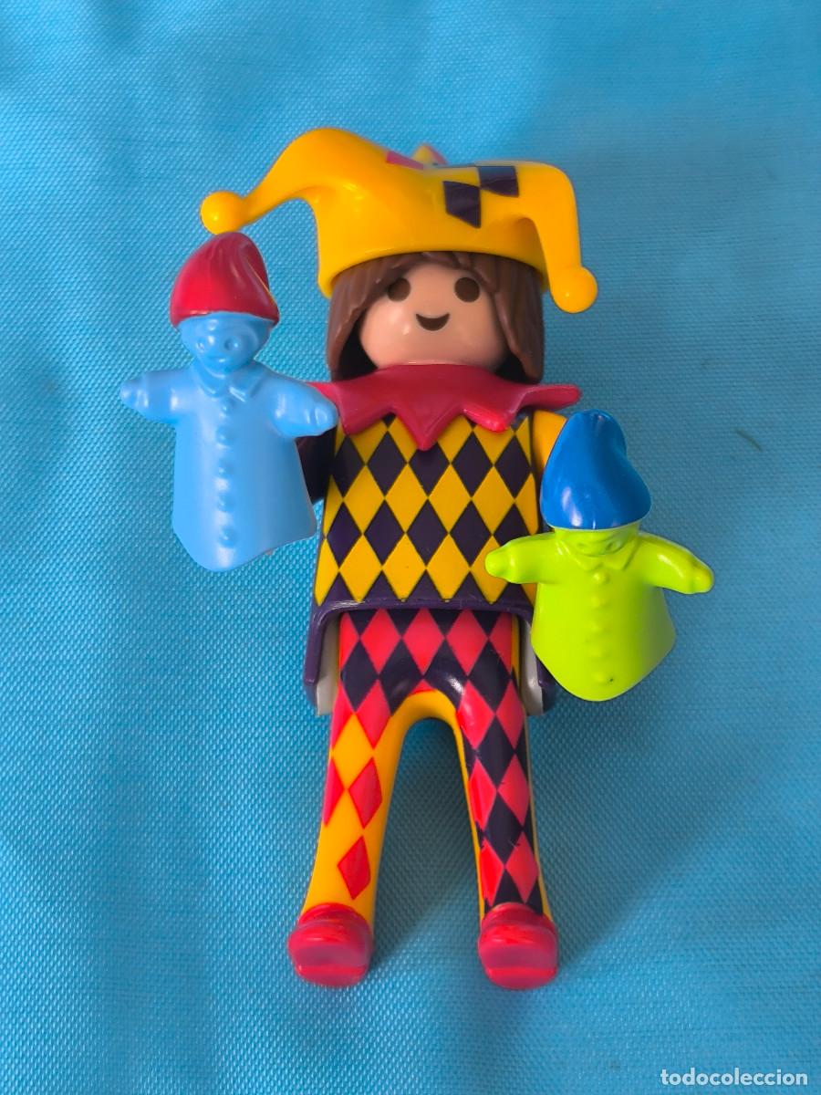Playmobil: playmobil figura buf&oacute;n arlequ&iacute;n pierrot joker medieval juglar trovador con marionetas gui&ntilde;ol