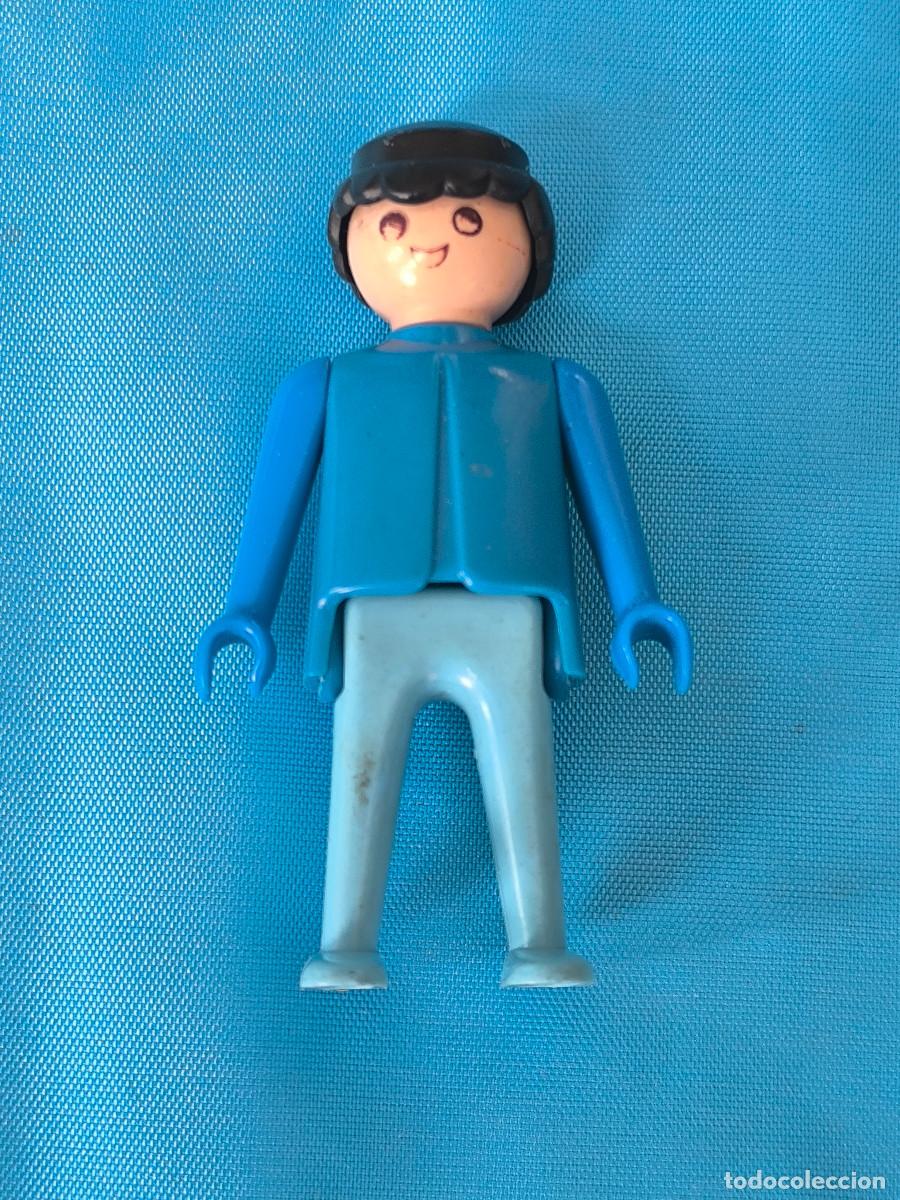 Playmobil: Playmobil famobil antig&uuml;a figura soldado azul nordista s&eacute;ptimo de caballer&iacute;a primera &eacute;poca oeste