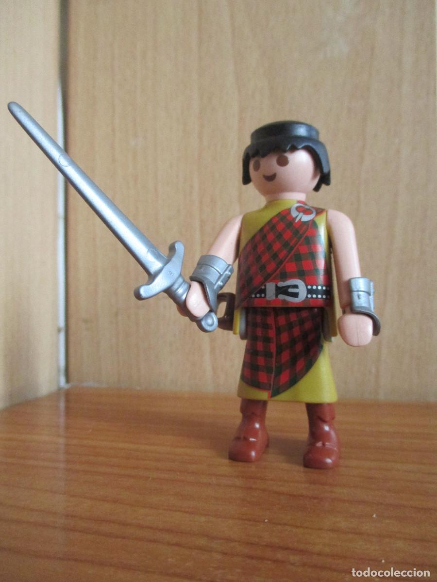 Playmobil: PLAYMOBIL : 1 FIGURA SOLDADO ESCOCES O MEDIEVAL