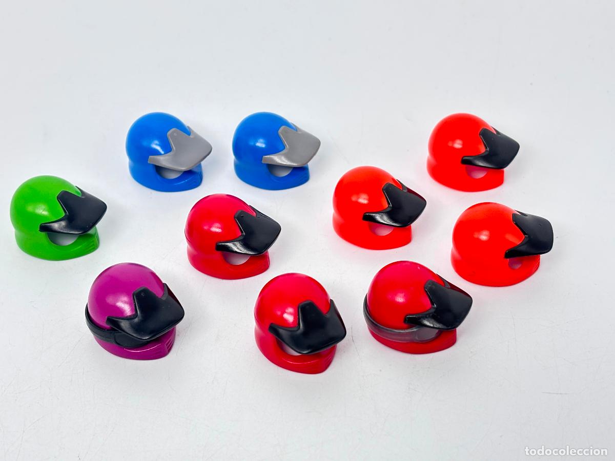 Playmobil: Playmobil lote casco motorista croos varios colores