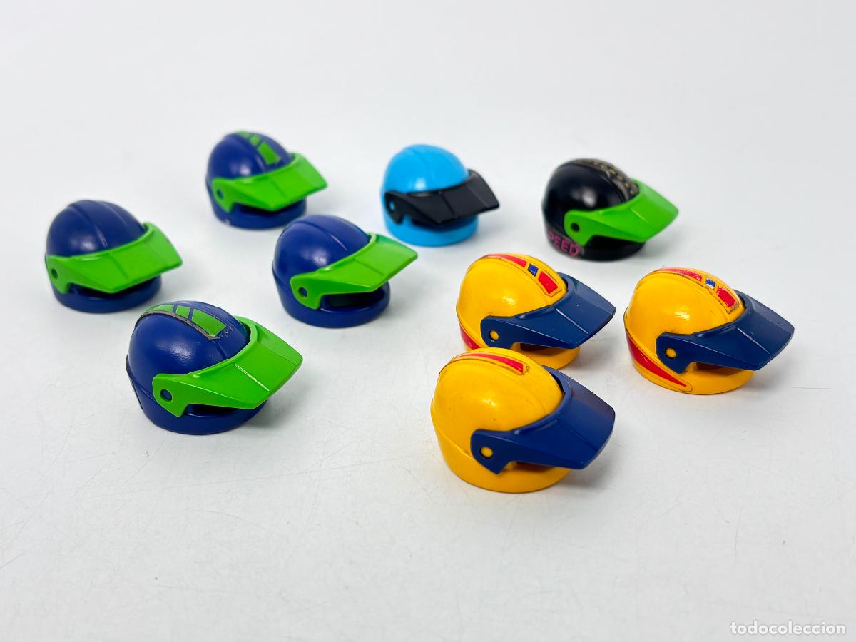Playmobil: Playmobil lote casco motorista croos varios colores