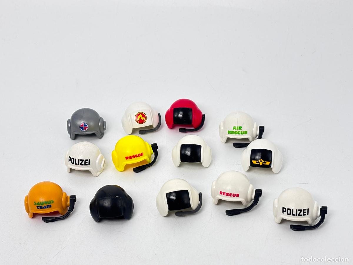 Playmobil: Playmobil lote casco piloto varios colores