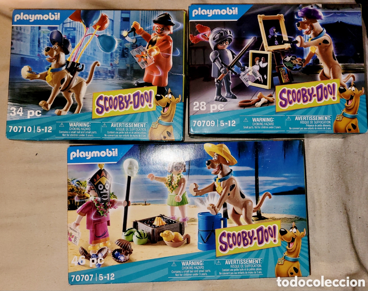 Playmobil: Bonito lote 3 sets Playmobil Scooby Doo 70707, 70709 y 70710, nuevos sin abrir, impecables