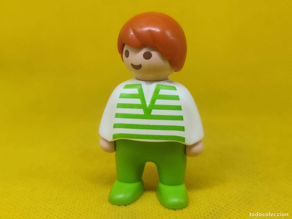 Playmobil: Playmobil 1 2 3 ni&ntilde;o con jersey de rayas verdes