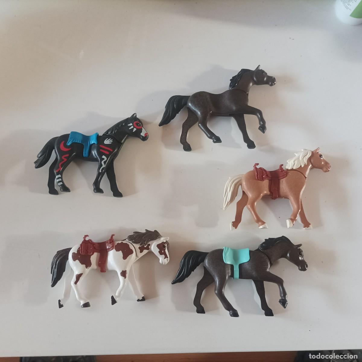 Playmobil: LOTE X 5 CABALLOS SURTIDOS PLAYMOBIL. EN MUY BUEN ESTADO