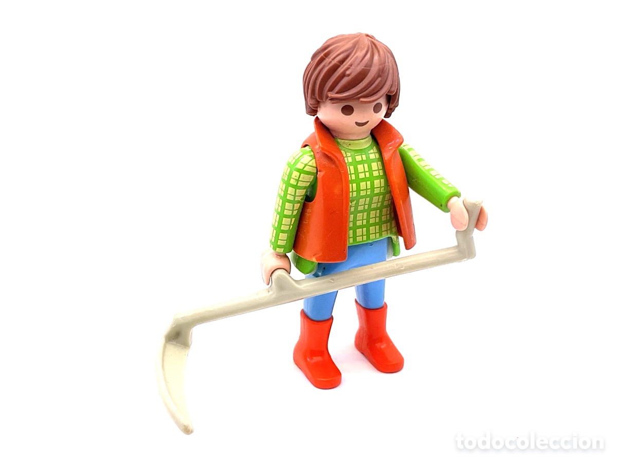 Playmobil: FIGURA PLAYMOBIL. GRANJERO CON HAZADA.