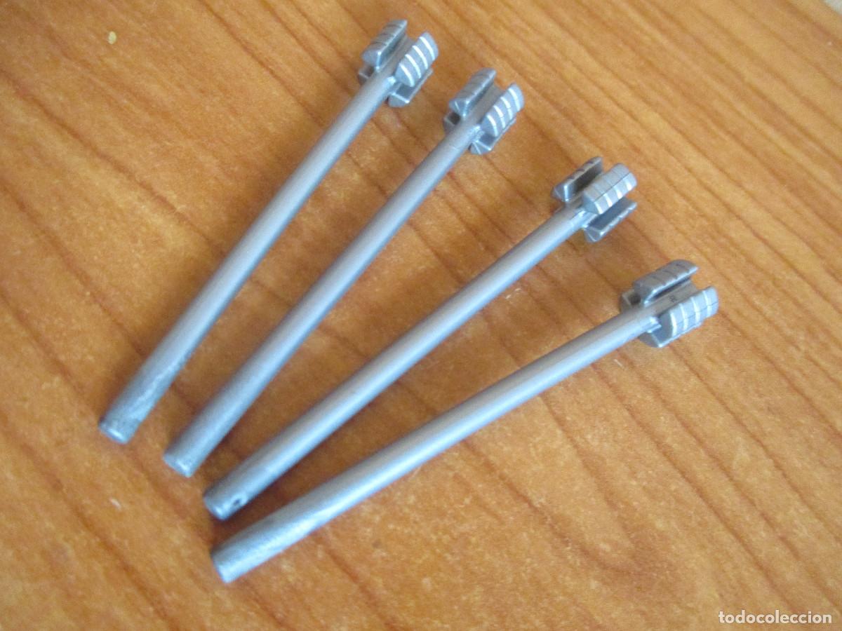 Playmobil: PLAYMOBIL : 1 LOTE DE 4 BAQUETAS GRISES PARA CA&Ntilde;ON