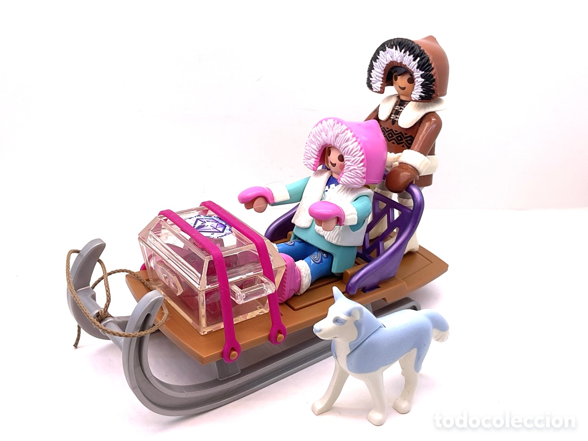 Playmobil: FIGURAS PLAYMOBIL. SET DE NIEVE. PLAYMOBILS CON TRINEO Y PERRO.