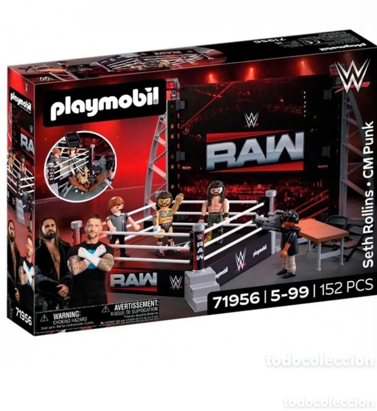 Playmobil: Playmobil WWE Seth Rollins & CM Punk 71956 Presing Catch