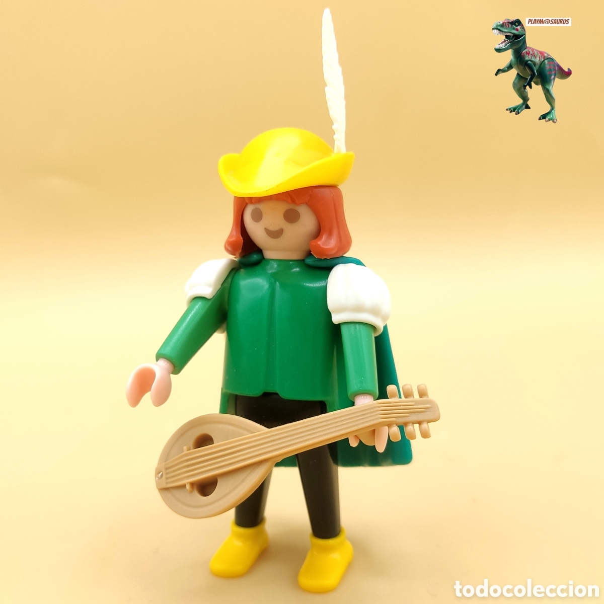 Playmobil: Playmobil figura medieval trovador musico castillo real arpa lira laud paje de la corte callejero