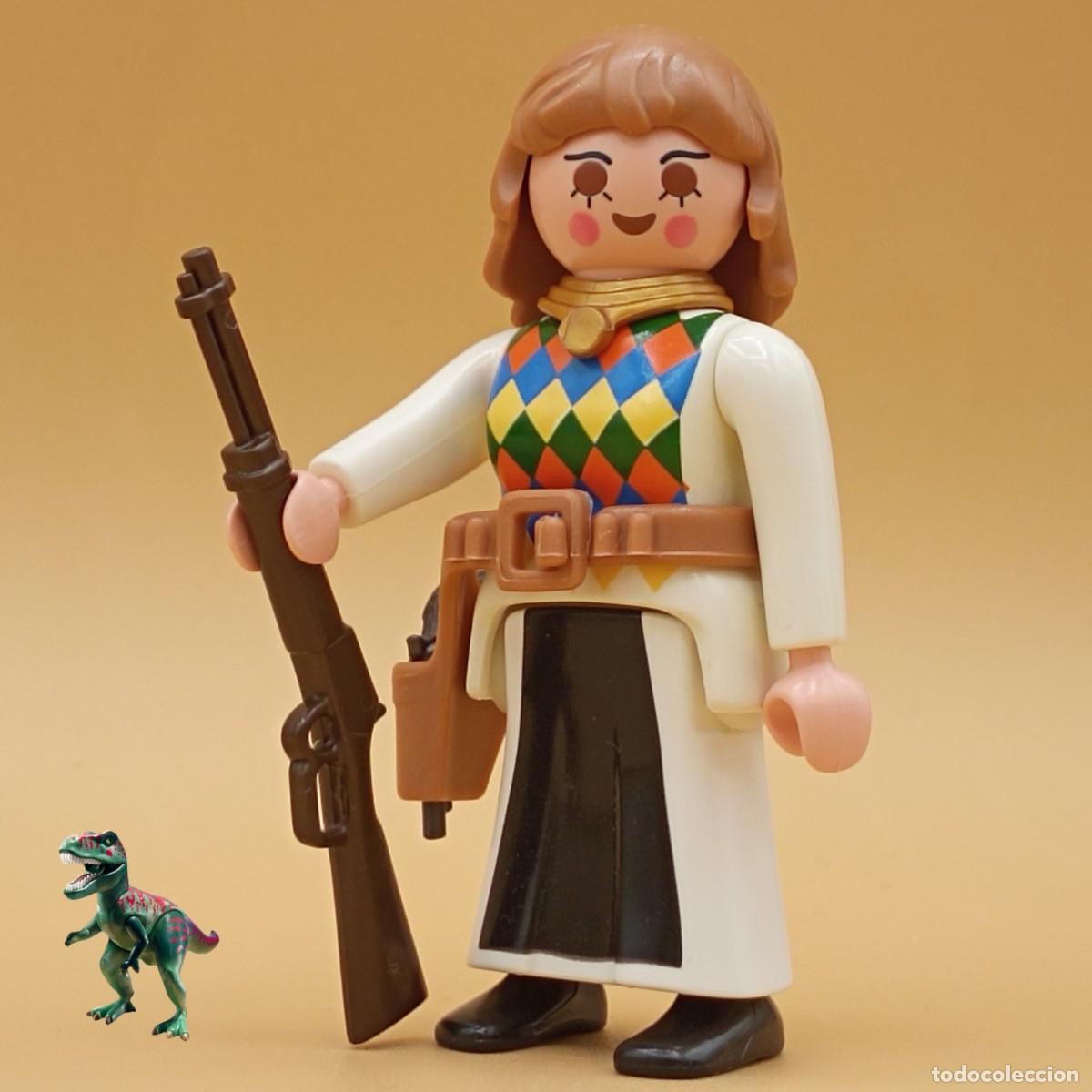 Playmobil: Playmobil figura mujer vaquero cowboy pistolera forajida bandida rancho oeste western