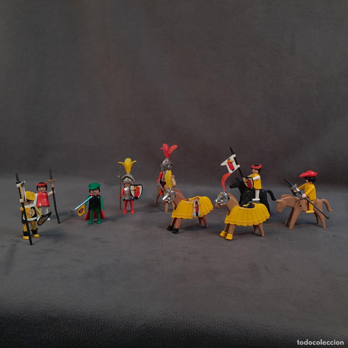 Playmobil: PM-3. LOTE FIGURAS PLAYMOBIL MEDIEVALES CABALLEROS Y HORDAS. PLAYMOBIL. 1980