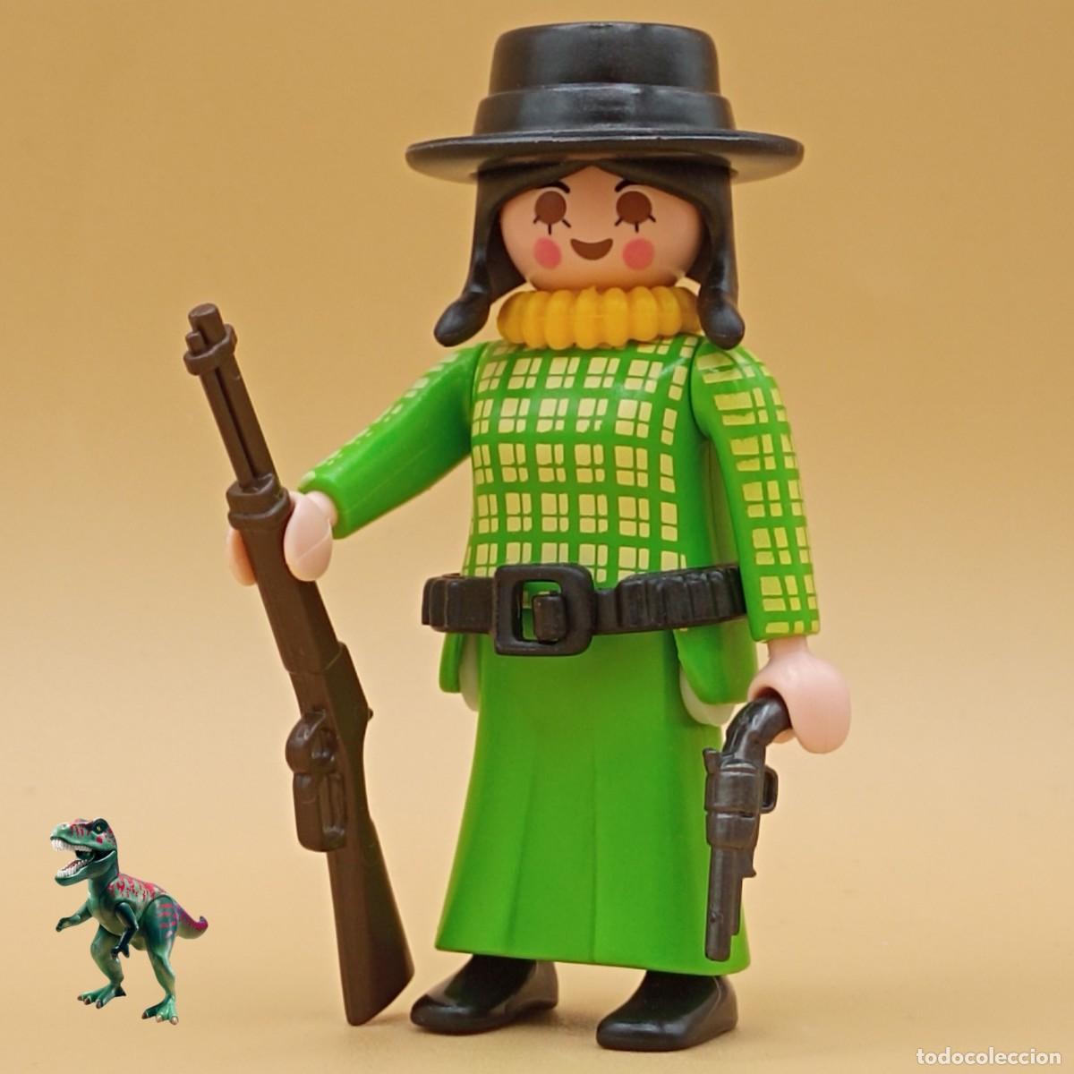 Playmobil: Playmobil figura mujer vaquero cowboy pistolera forajida bandida rancho oeste western