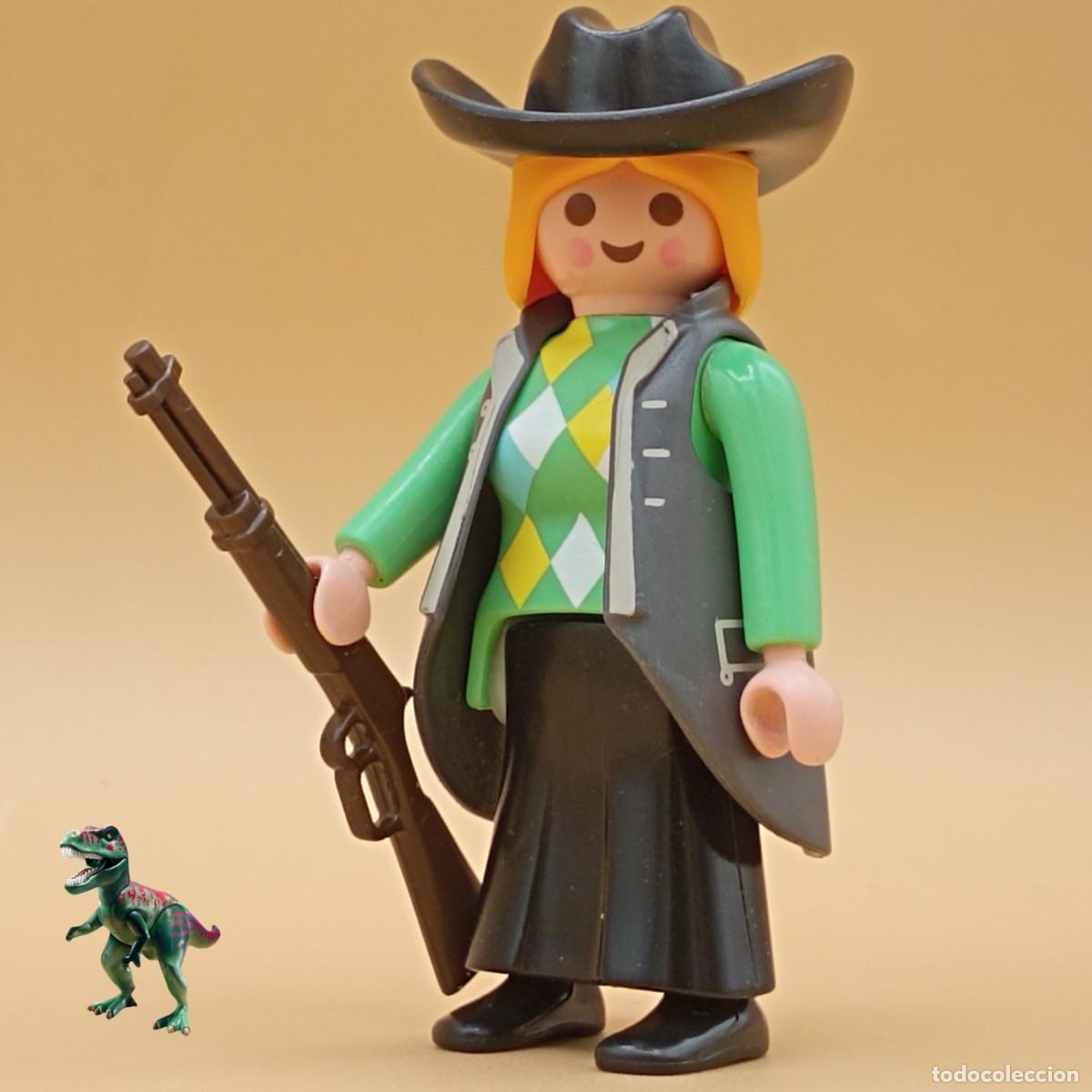 Playmobil: Playmobil figura mujer vaquero cowboy pistolera forajida bandida rancho oeste western