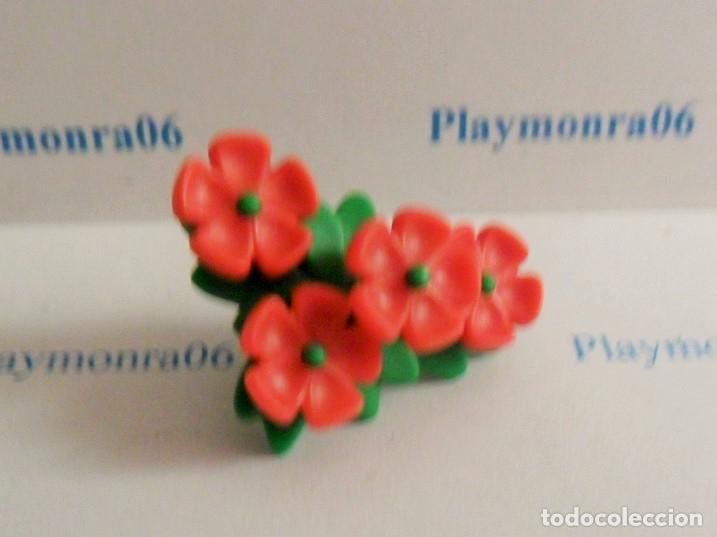 Playmobil: PLAYMOBIL P113-1 VEGETACION PLANTA RAMO 4 FLORES FUCSIA