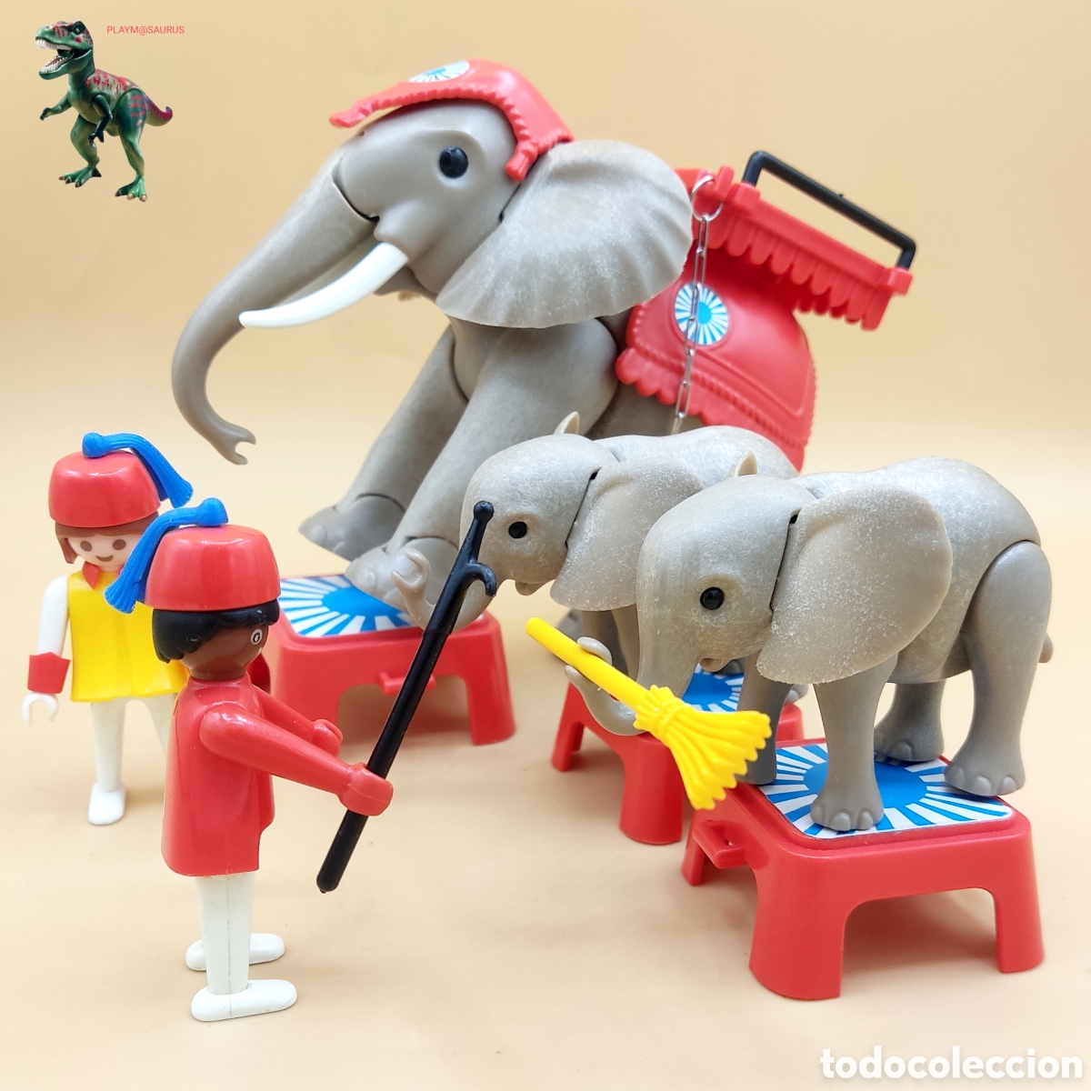 Playmobil: Playmobil 3519 numero de circo domador elefantes malabarista espectaculo circense elefante y crias
