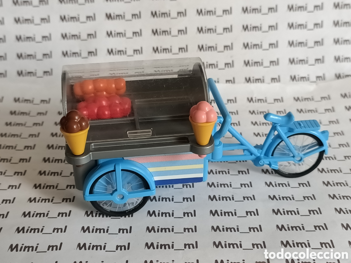 Playmobil: Playmobil carrito helados incompleto bicicleta helader&iacute;a