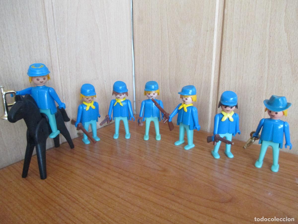 Playmobil: PLAYMOBIL : 1 LOTE DE 7 FIGURAS DE SOLDADOS NORDISTAS O FEDERALES DE BRAZO FIJO