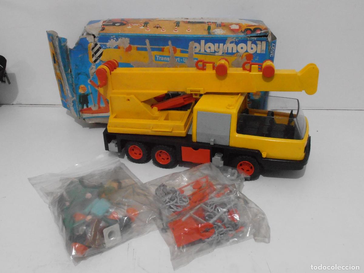 Playmobil: GRUA PLAYMOBIL REF 3527, NO JUGADO, FALTAN PEGATINAS, CAJA DETERIORADA
