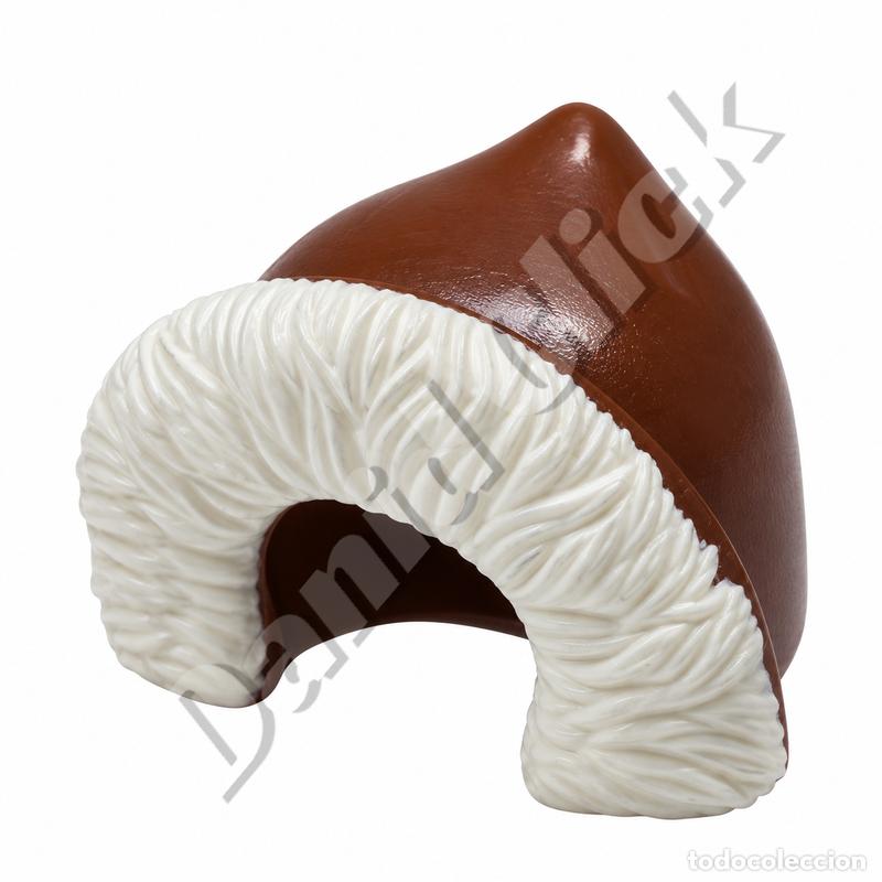Playmobil: Playmobil Gorro Esquimal Marr&oacute;n Pelo Blanco Polar &Aacute;rtico Nieve Explorador