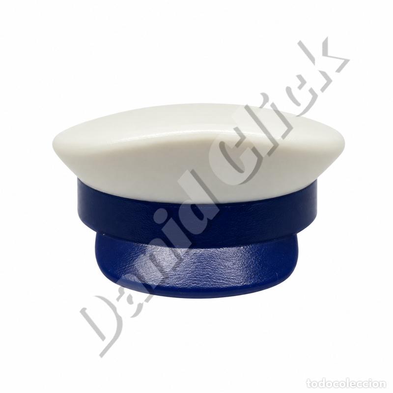 Playmobil: Playmobil Gorra Capit&aacute;n Blanca Azul Marinero Marina Barco Puerto
