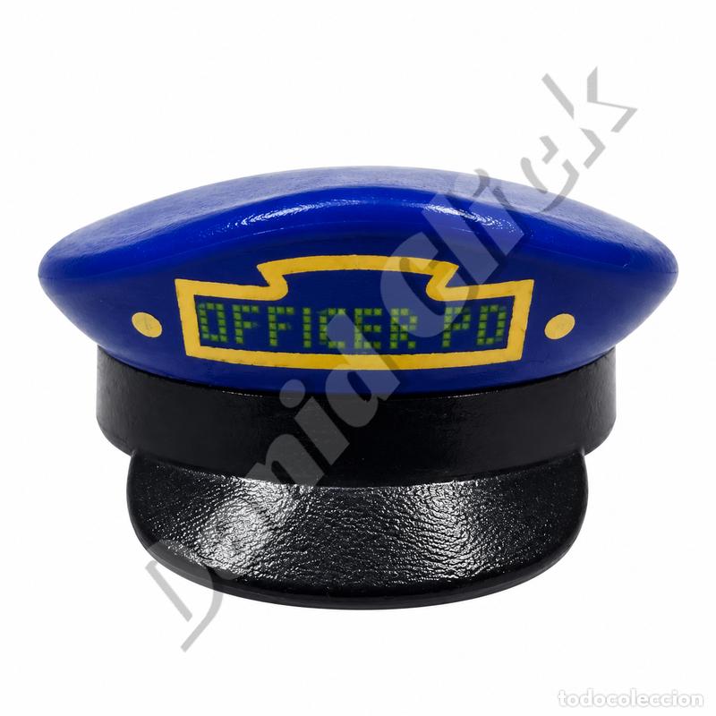Playmobil: Playmobil Gorra Polic&iacute;a Azul Negra Officer Distintivo Amarillo Agente