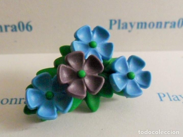 Playmobil: PLAYMOBIL P113-1 VEGETACION PLANTA RAMO 4 FLORES AZUL VIOLETA