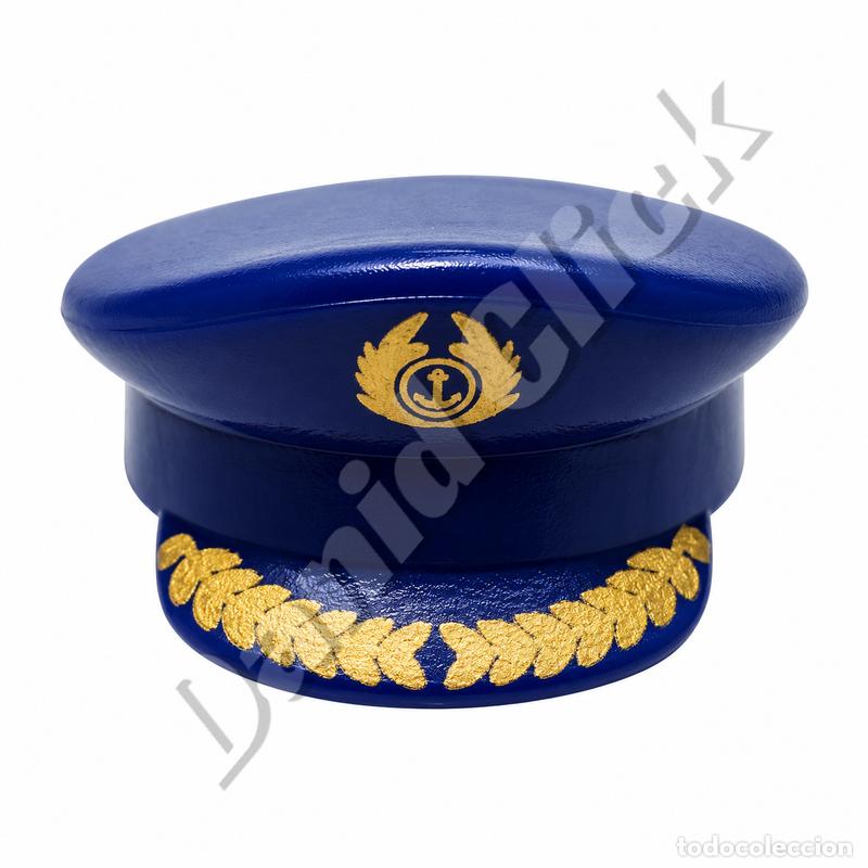 Playmobil: Playmobil Gorra Capit&aacute;n Azul Dorado Ancla Laurel Marina Barco