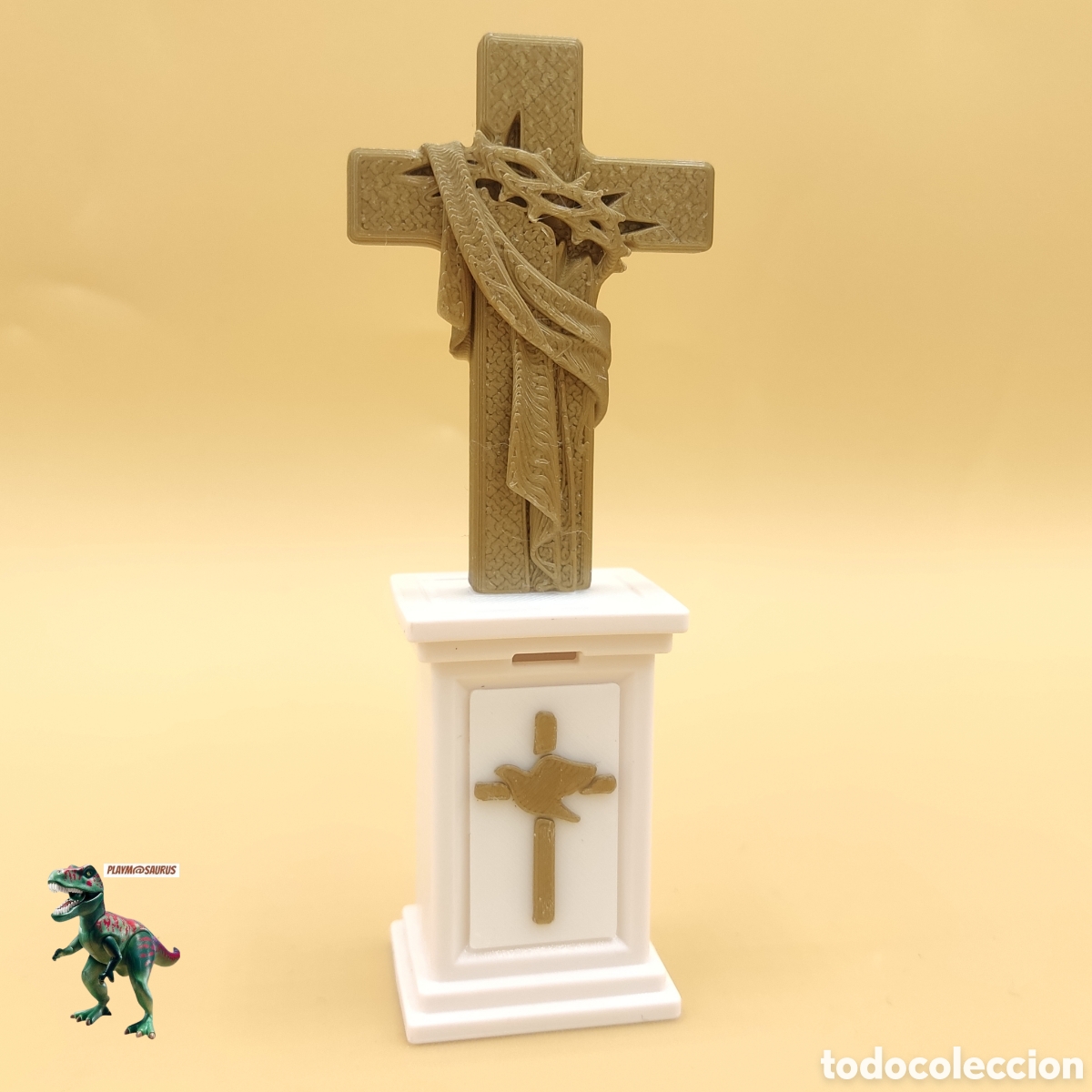 Playmobil: Playmobil columna con cruz lapida tumba cementerio templo iglesia estatua panteon sepultura castillo