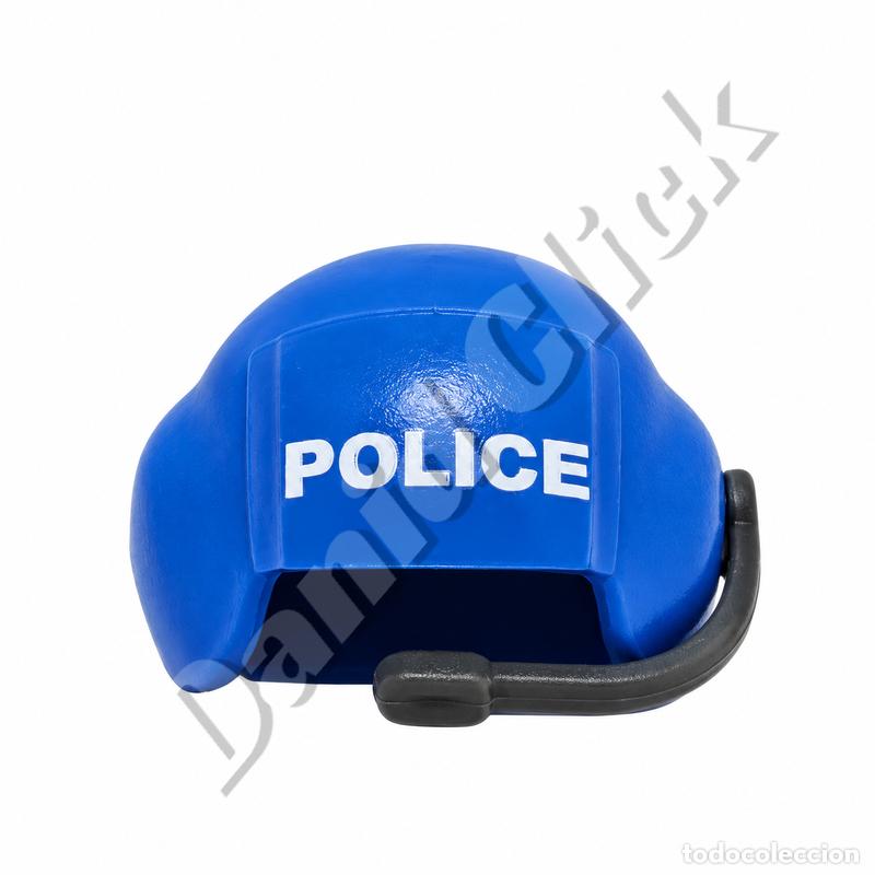 Playmobil: Playmobil Casco Polic&iacute;a Azul Police Micr&oacute;fono Negro Agente