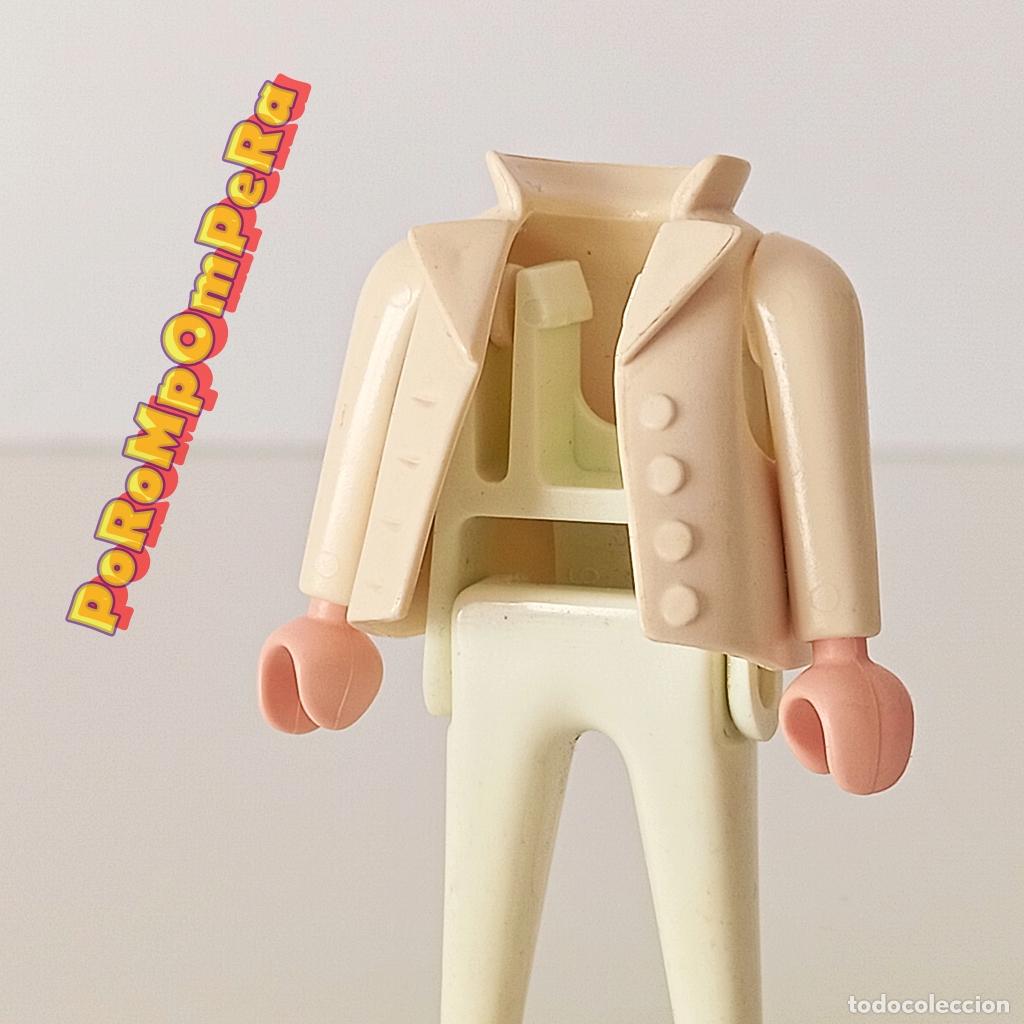 Playmobil: PLAYMOBIL chaqueta abotonada crema + brazo a juego CUSTOM/COMPLETAR cazadora U4