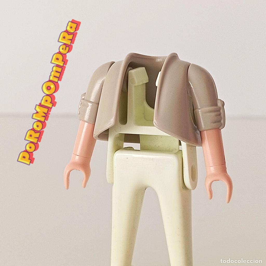Playmobil: PLAYMOBIL chaleco o chaqueta corta gris+ brazo remangado a juego CUSTOM/COMPLETAR cazadora U4