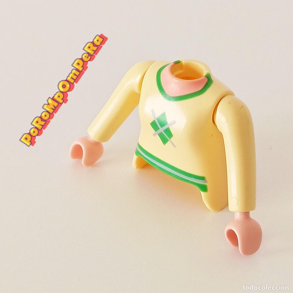 Playmobil: PLAYMOBIL torso mujer crema + brazo curvo a juego manga larga jersey COMPLETAR/CUSTOM chica U4