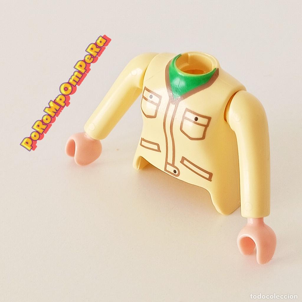 Playmobil: PLAYMOBIL torso mujer crema + brazo curvo a juego manga larga jersey COMPLETAR/CUSTOM chica U4