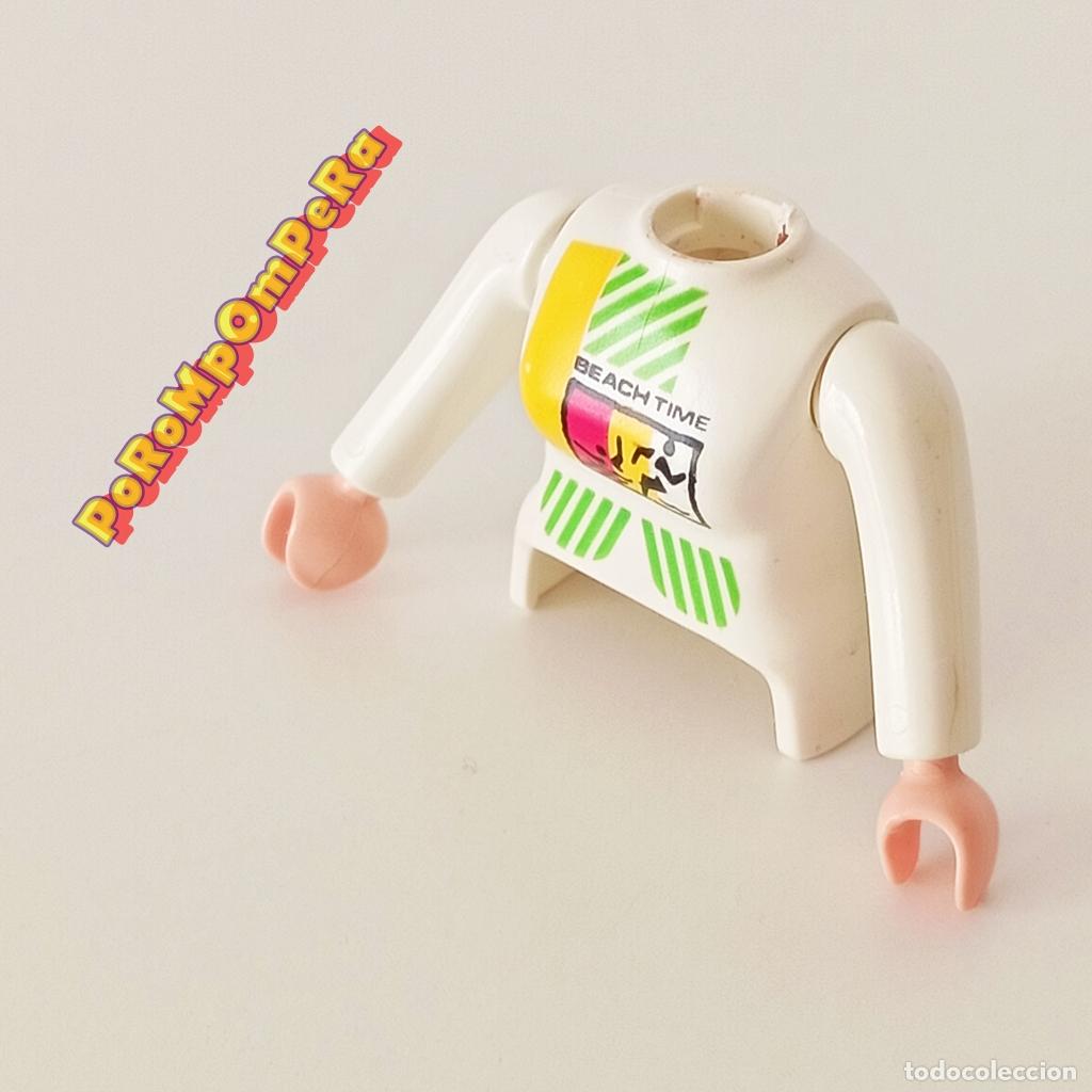 Playmobil: PLAYMOBIL torso mujer blanco + brazo curvo a juego manga larga jersey COMPLETAR/CUSTOM chica U4