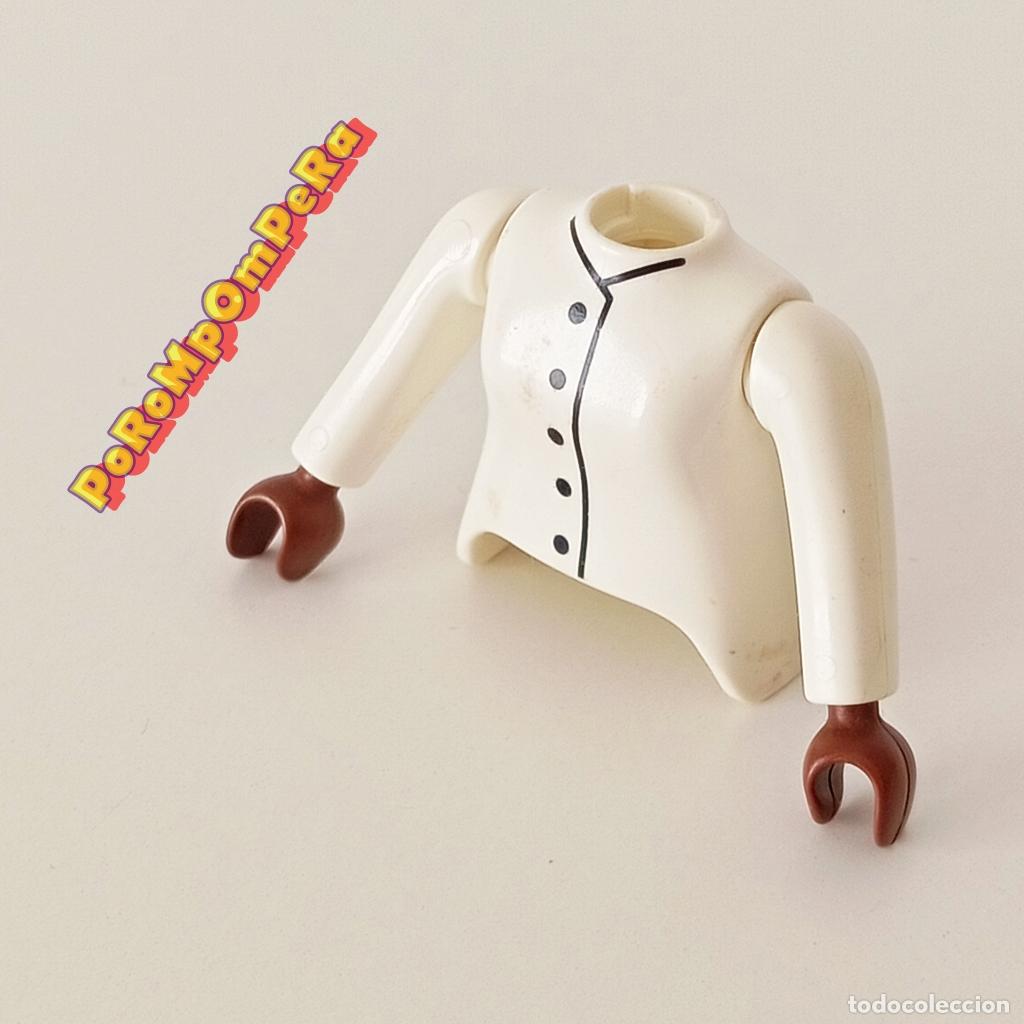 Playmobil: PLAYMOBIL torso mujer blanco + brazo curvo a juego manga larga uniforme COMPLETAR/CUSTOM chica U4