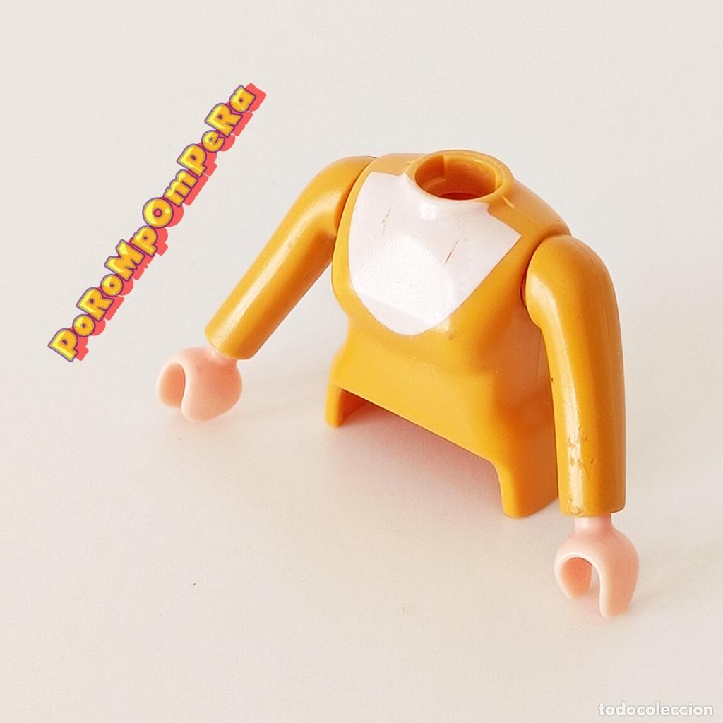 Playmobil: PLAYMOBIL torso mujer mostaza + brazo curvo a juego manga larga jersey COMPLETAR/CUSTOM chica U4