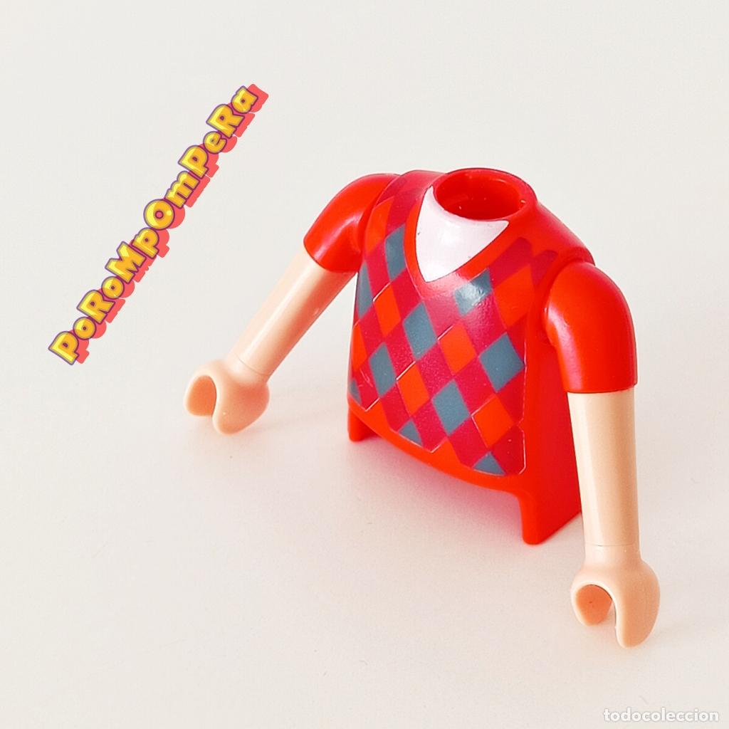 Playmobil: PLAYMOBIL torso rojo + brazo a juego manga corta jersey camiseta COMPLETAR/CUSTOM U4