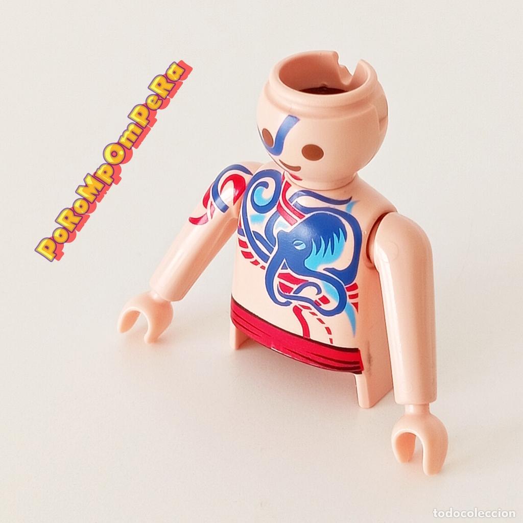 Playmobil: PLAYMOBIL torso + brazo + cabeza tatuada COMPLETAR/CUSTOM tatuaje U4
