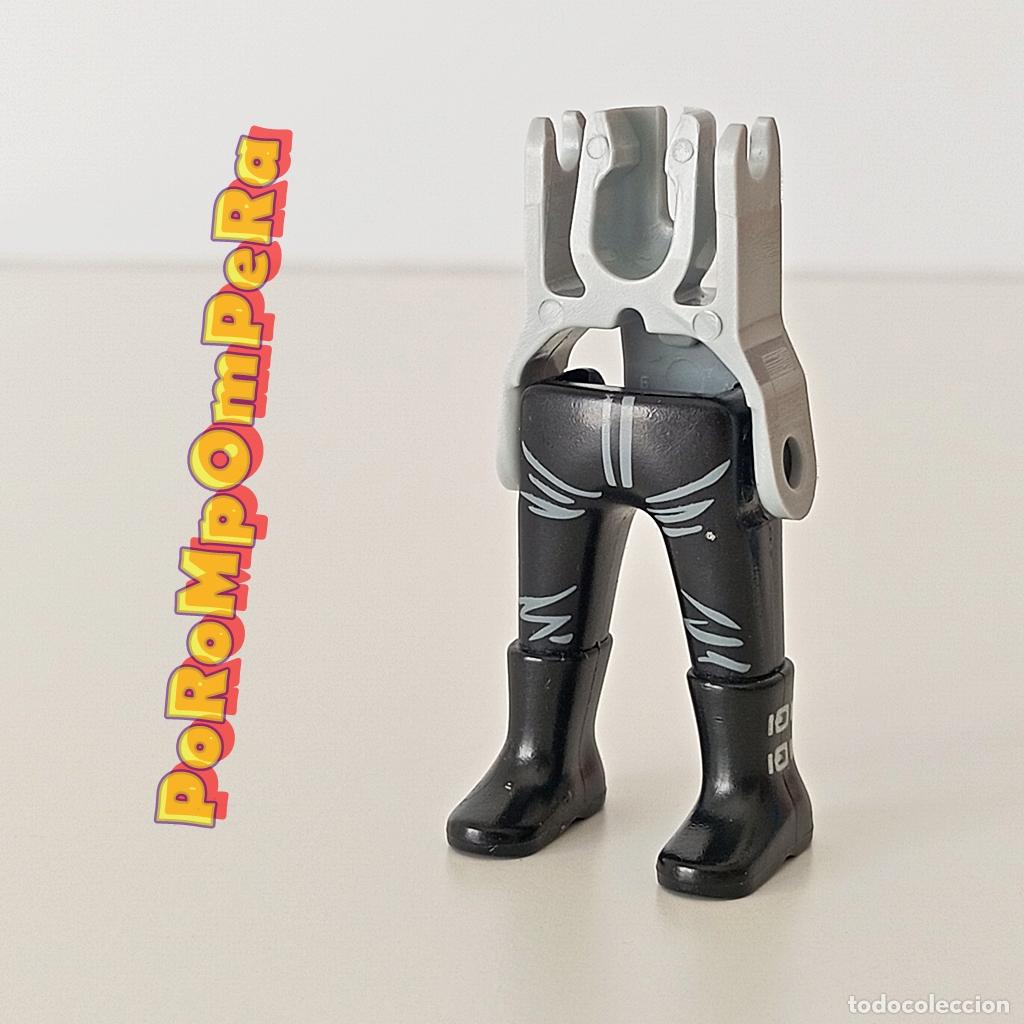 Playmobil: PLAYMOBIL pierna pantal&oacute;n negro bota alta + esqueleto CUSTOM/COMPLETAR U4