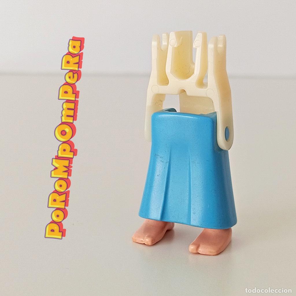 Playmobil: PLAYMOBIL pierna falda azul claro pie descalzo + esqueleto CUSTOM/COMPLETAR U4