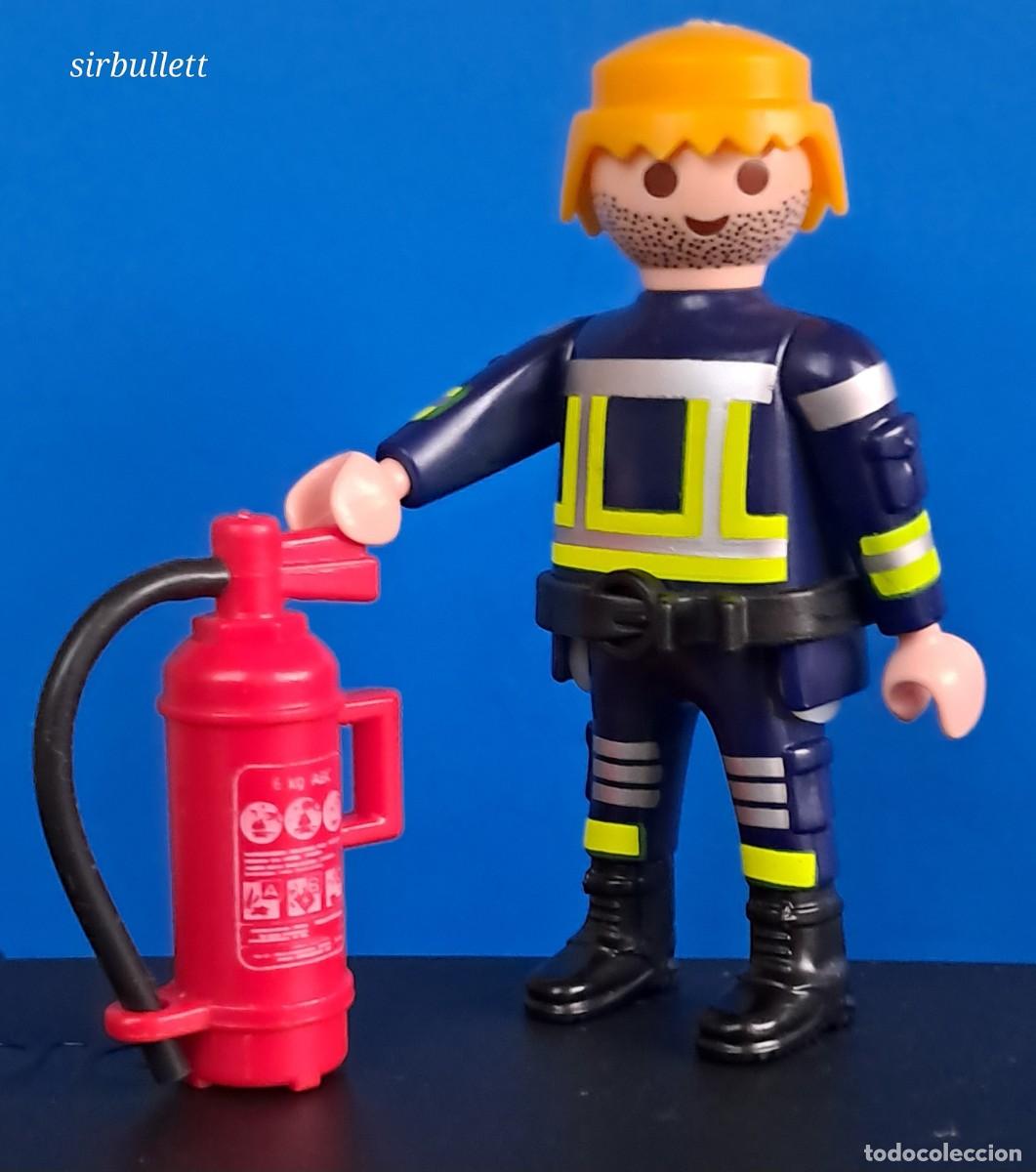 Playmobil: Figura Bombero Extintor. Playmobil Emergencias