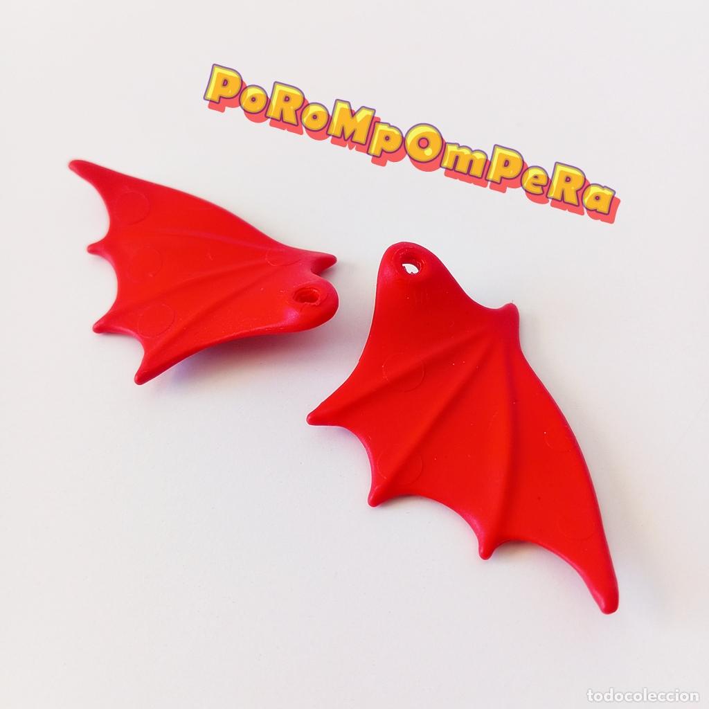 Playmobil: PLAYMOBIL pareja alas rojas espalda coraza caballero medieval 4147 4160 4835 5979 5996 par i5