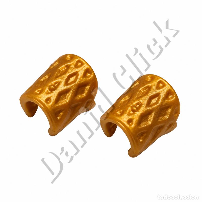 Playmobil: Playmobil Brazaletes Armadura Dorados Caballero Medieval Guerrero